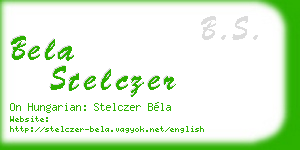 bela stelczer business card